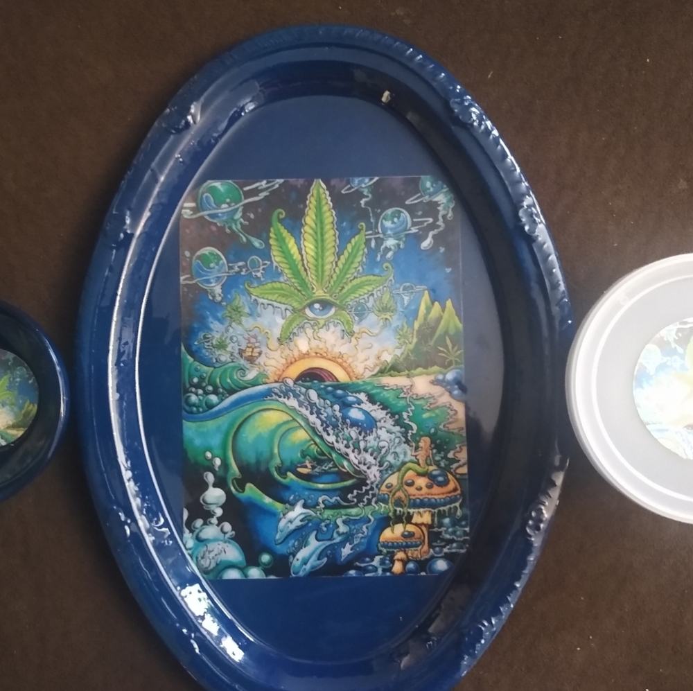 Rolling tray set